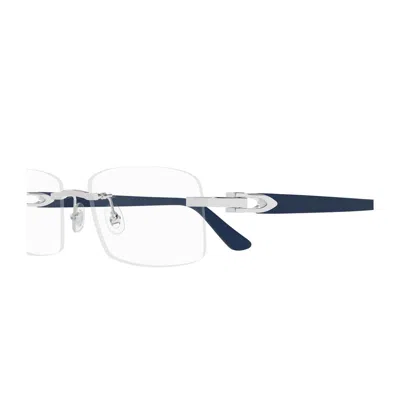 Cartier Rectangular-frame Glasses In Metallic