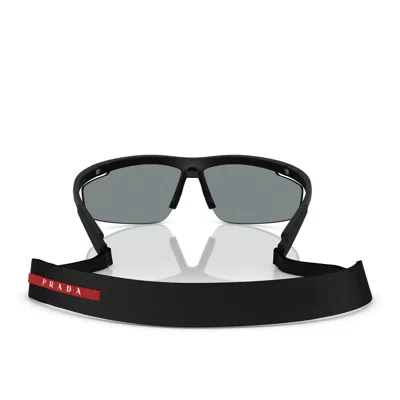 Prada Linea Rossa Ps A02s 1bo10j Nero Opaco Sunglasses In Black