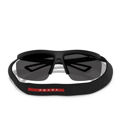Prada Linea Rossa Ps A02s 1bo5s0 Nero Opaco Sunglasses In Black