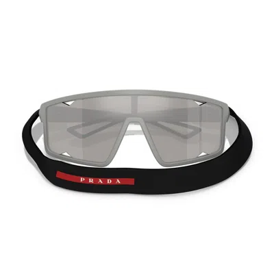 Prada Ps A03s 141mm Mirrored Rectangular Sunglasses