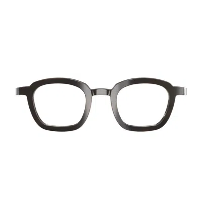 Lindberg Buffalo Horn 1858 H26 Pu15 Nero Marrone Chiaro Bronzo Glasses In Black