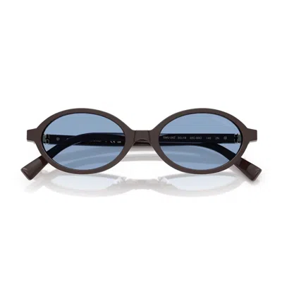 Miu Miu Miumiu 0mu 04zs Miu Regard 22c60o Marrone Moka Sunglasses In Black