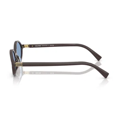 Miu Miu Miumiu 0mu 04zs Miu Regard 22c60o Marrone Moka Sunglasses In Black
