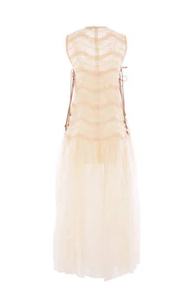 Zimmermann Illuminate Macramé Silk Maxi Dress