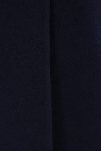 Max Mara Albania1234 Wool And Cashmere Long Coat In Blue
