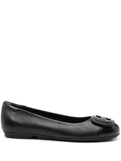 Hogan H661 Patent Leather Ballet Flats In Black
