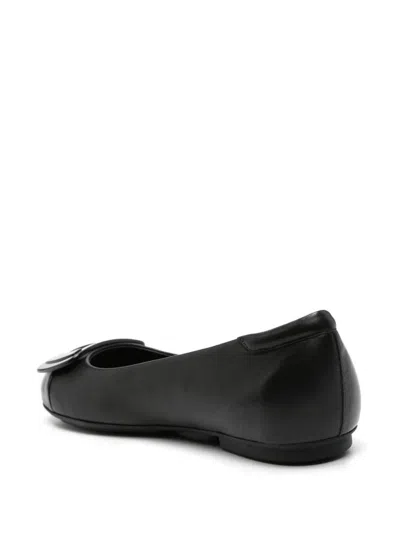 Hogan H661 Patent Leather Ballet Flats In Black