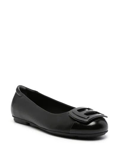 Hogan H661 Patent Leather Ballet Flats In Black