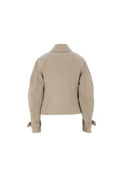 Burberry Sage Green Polyester Blend Trench Coat