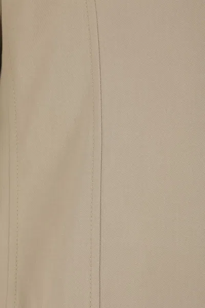 Burberry Sage Green Polyester Blend Trench Coat