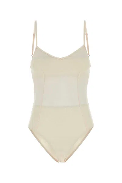 Prada Women's Light Tulle Swimsuit In Neutral