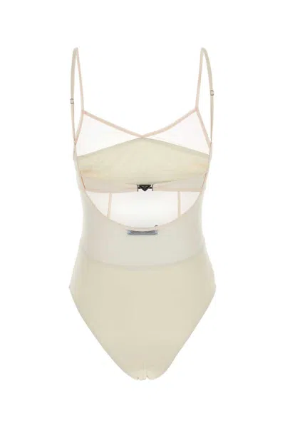 Prada Women's Light Tulle Swimsuit In Neutral