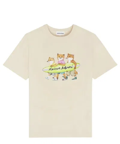 Maison Kitsuné T-shirt With Fox Print In White