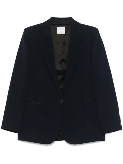 Forte Forte Single-breasted Blazer Jacket In Blue