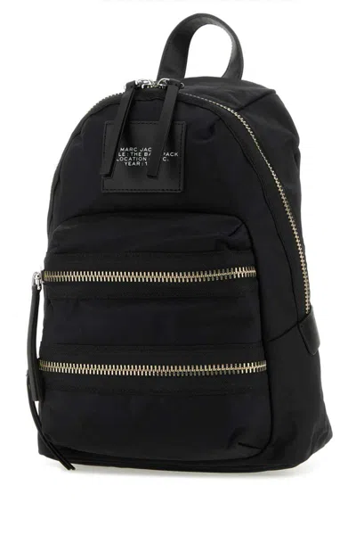 Marc Jacobs Women Black Nylon The Biker Medium Backpack In Black