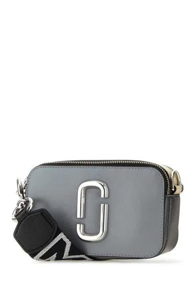 Marc Jacobs Multicolor Leather The Snapshot Crossbody Bag In Gray