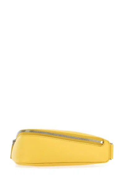 Prada Yellow Leather Belt Bag In Yellow