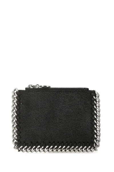 Stella Mccartney Falabella Zip Cardholder In Black
