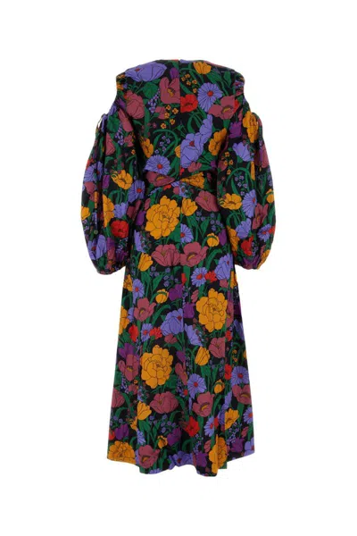 Farm Rio Printed Cotton Bucolic Garden Dress In Multi