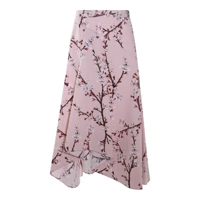 Alexander Mcqueen Floral-print Midi A-line Skirt In Pink