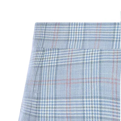 Vivienne Westwood Mens Multi Side Panther Check Wool-linen Blend Midi Skirt