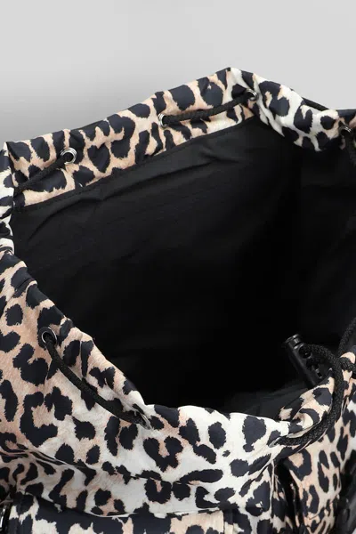 Ganni Leopard Printed Drawstring Backpack