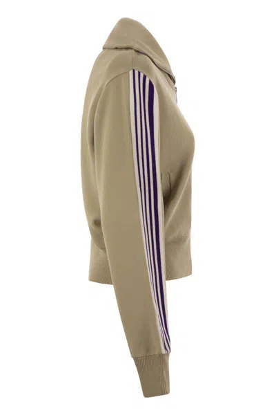 Autry Knitted Tennis-style Zip Sweatshirt In Green