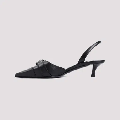 Givenchy Voyou Buckled Textured-leather Slingback Pumps In Black