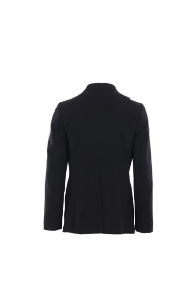 Yohji Yamamoto Tailored Wool Blazer Notch Lapel In Black