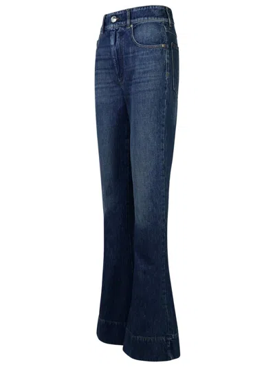 Sportmax Robinia Denim Mid Waist Flared Jeans In Blue