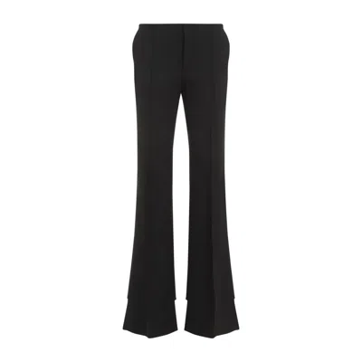 Chloé Broken-heel Low-rise Stretch-wool Pants In Black