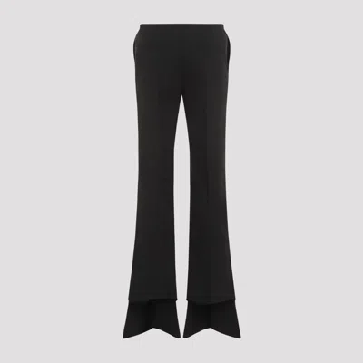Chloé Broken-heel Low-rise Stretch-wool Pants In Black