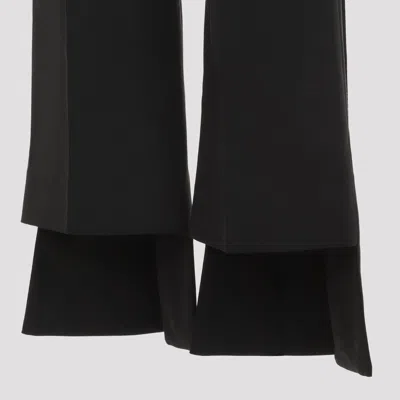 Chloé Broken-heel Low-rise Stretch-wool Pants In Black
