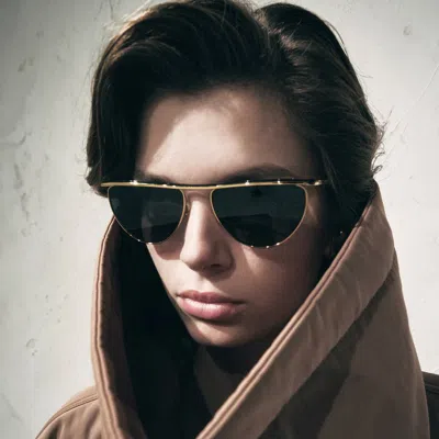 Oliver Peoples X Khaite 1984c 56mm Irregular Sunglasses In Gold