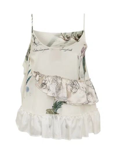 Semicouture Top With Thin Straps In White
