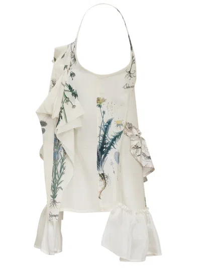 Semicouture Top With Thin Straps In White