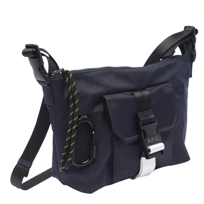 Apc Trek Adjustable Strap Messenger Bag In Blue