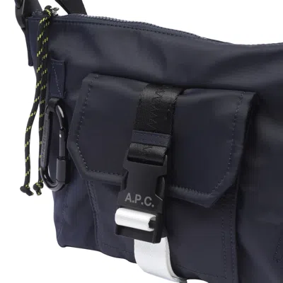 Apc Trek Adjustable Strap Messenger Bag In Blue