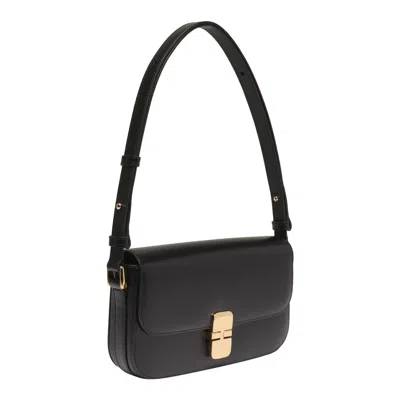 Apc A.p.c. Grace Leather Crossbody Bag In Black