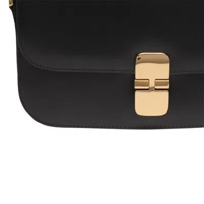 Apc A.p.c. Grace Leather Crossbody Bag In Black