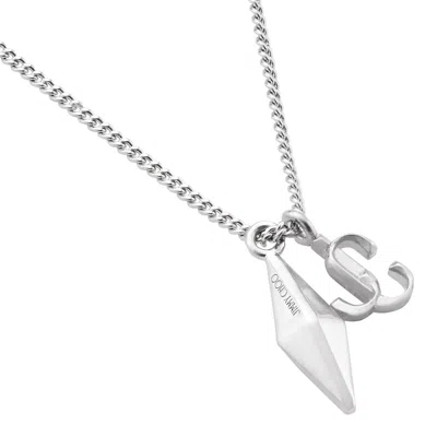 Jimmy Choo Women Diamond Jc Chain Necklace In Metallic