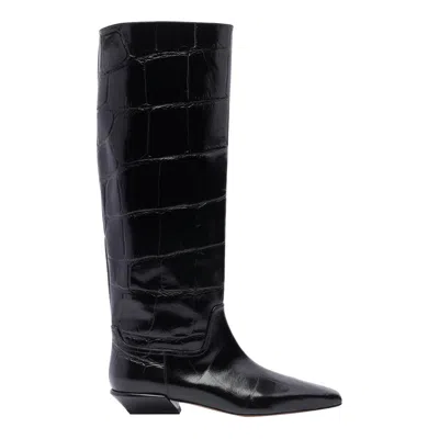 Paris Texas Bettina Croc-effect Leather Boots