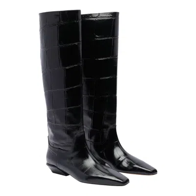 Paris Texas Bettina Croc-effect Leather Boots