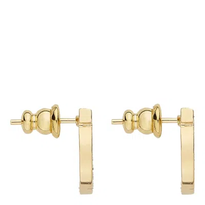 Ferragamo Gancini Earrings Gold-tone Finish Pearl Embellishments