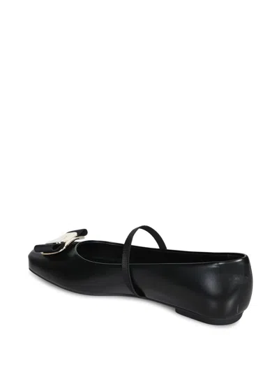Ferragamo New Vara Bow-embellished Ballet Flats In Black