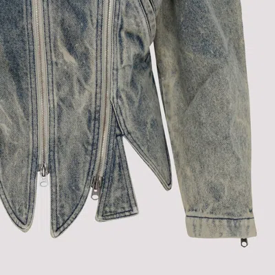 Y/project Tudor Zip Denim Jacket In Blue