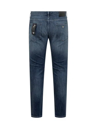 Emporio Armani Denim Cotton Jeans In Blue