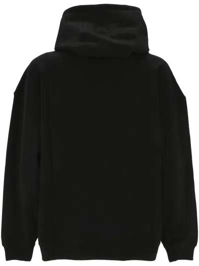 Saint Laurent Hooded Sweatshirt With Half Zip In Black
