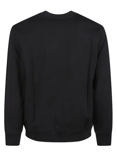Drôle De Monsieur 'le Slogan Classique' Black Crewneck Sweatshirt With Contrasting Print In Black