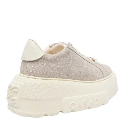 Casadei Platform Sneakers With Textured Upper In Multi